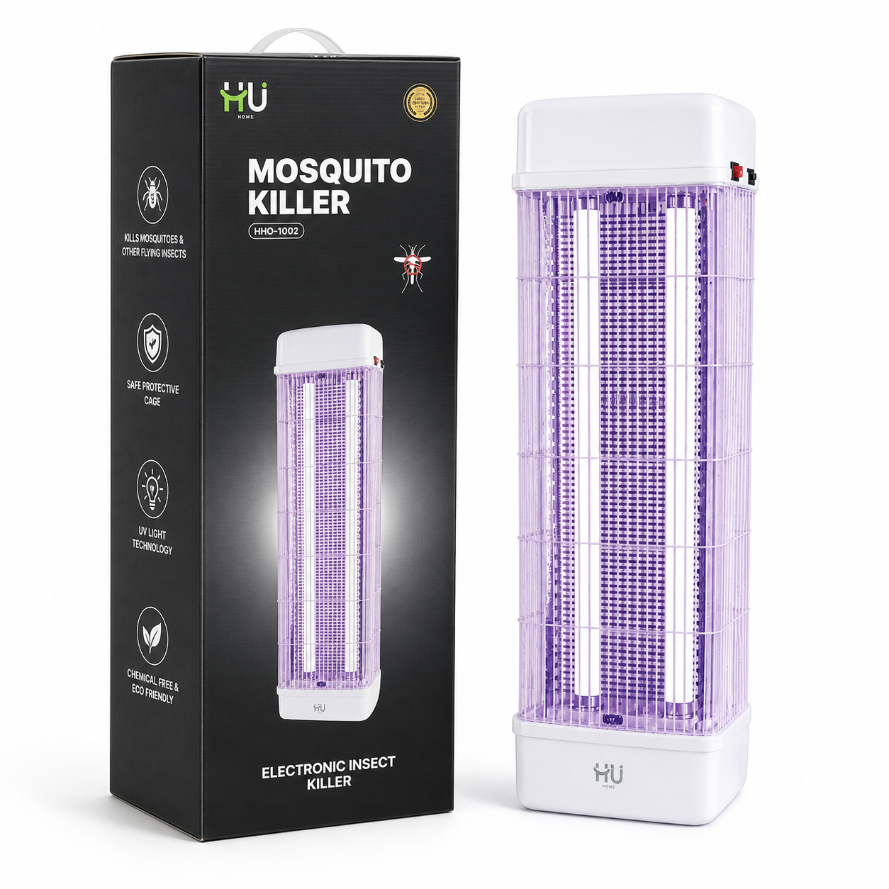 Mosquito killer with packaging on a white background