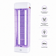 Mosquito killer with features highlighted on a white background
