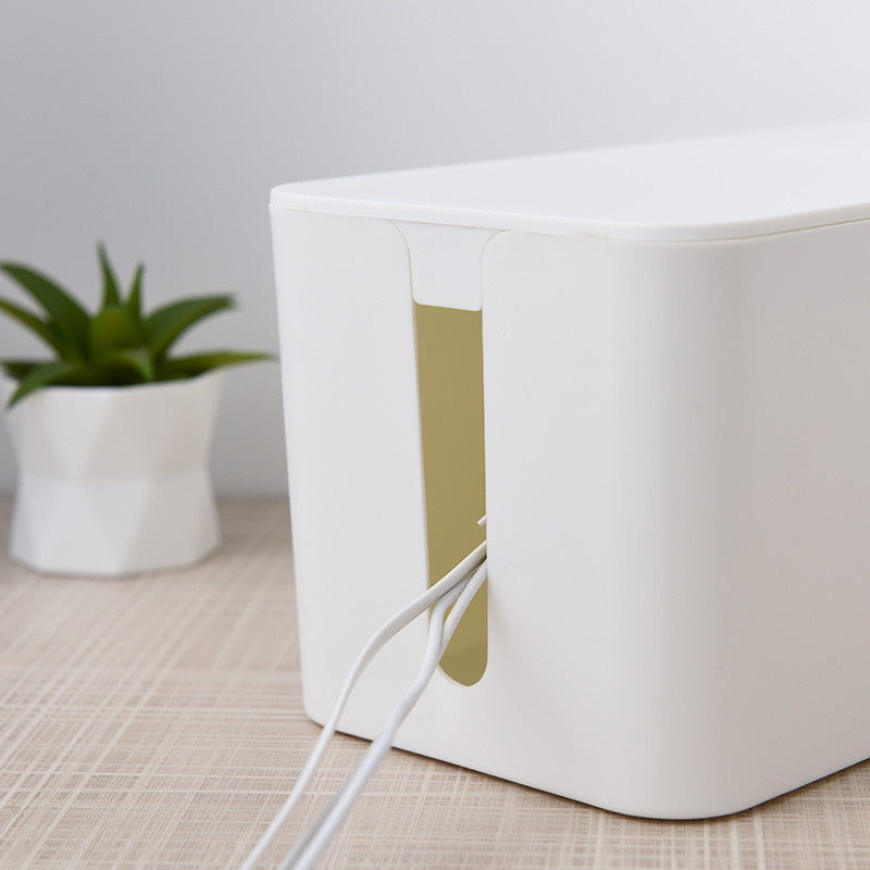 Parts Of Extension Socket Storage Box For Desktop.