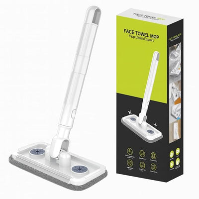 Face Towel Mop, Flat Floor Cleaner with Disposable Cloths for Wet & Dry Cleaning