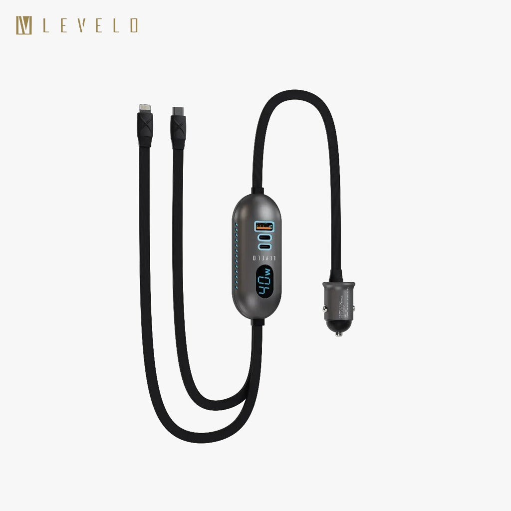 Levelo POLIX 84W Fast Car Charger on a white background