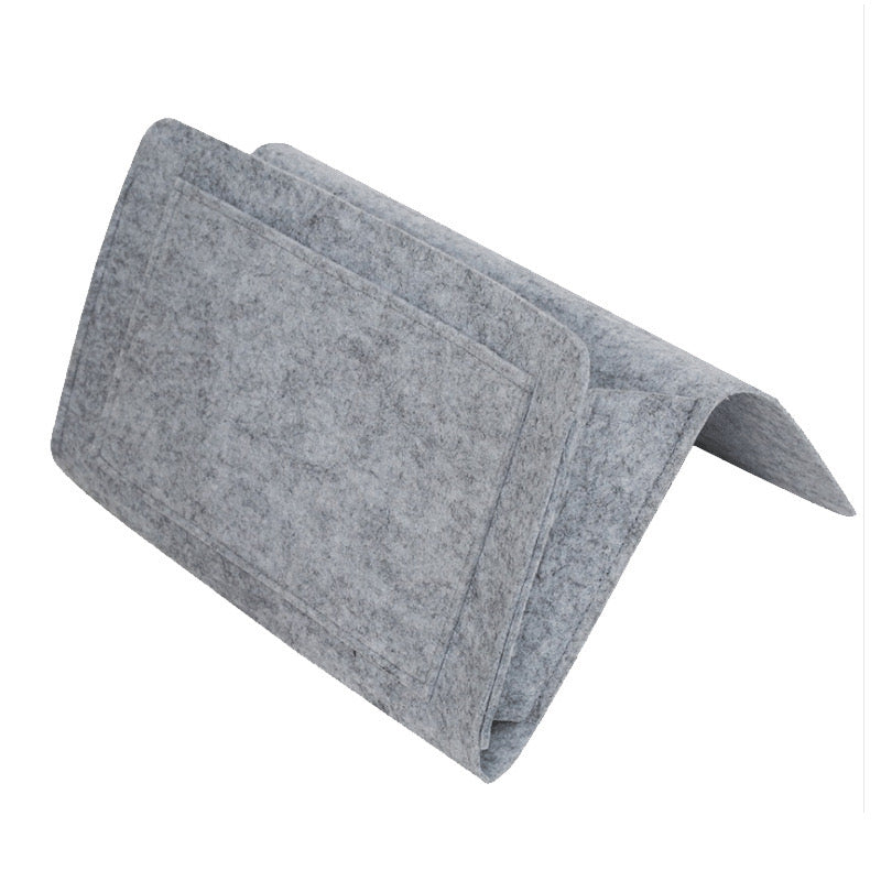 Felt Bedside Storage Bag in light color