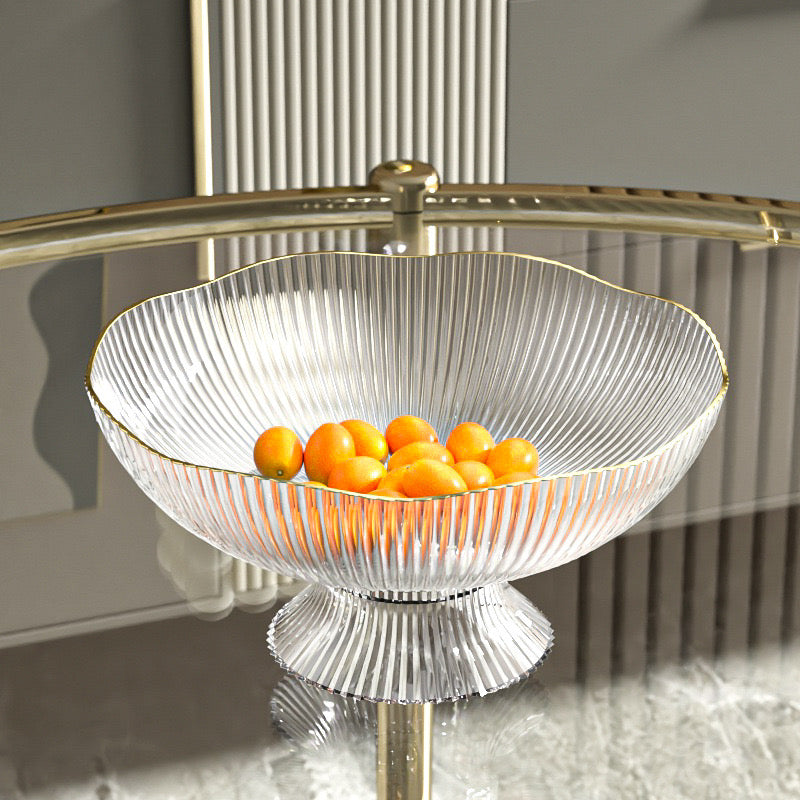 A Fruit Bowl Tray is Filled with Fruits Kept on the Table.