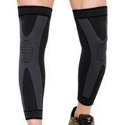 Someone is Wearing Full Leg Compression Knee Support Sleeves.