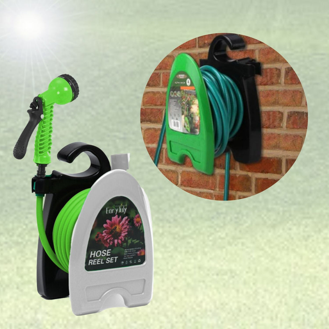 Garden Hose Reel Pipe with Spray Gun