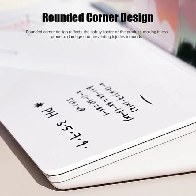Multifunctional Glass Desktop Box with rounded corner design