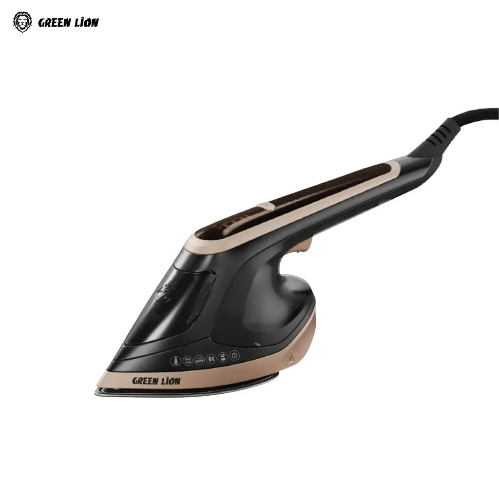 Green Lion 2-in-1 Steam Iron Garment Steamer on a white background