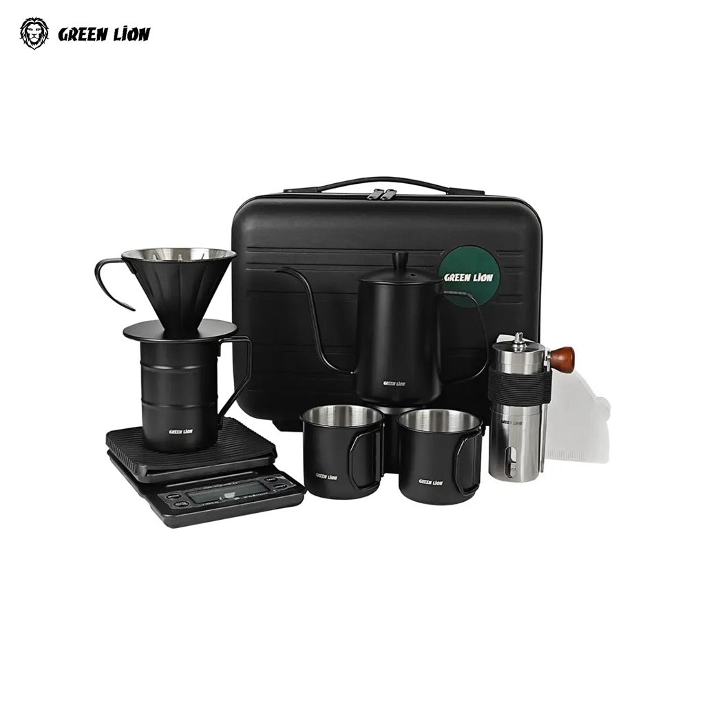 Green Lion V-60 Pro Coffee Maker Set, 7-in-1 Pour Over Coffee Brewing Kit - G100