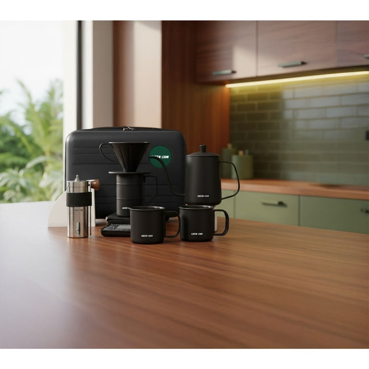 Green Lion V-60 Pro Coffee Maker Set, 7-in-1 Pour Over Coffee Brewing Kit - G100