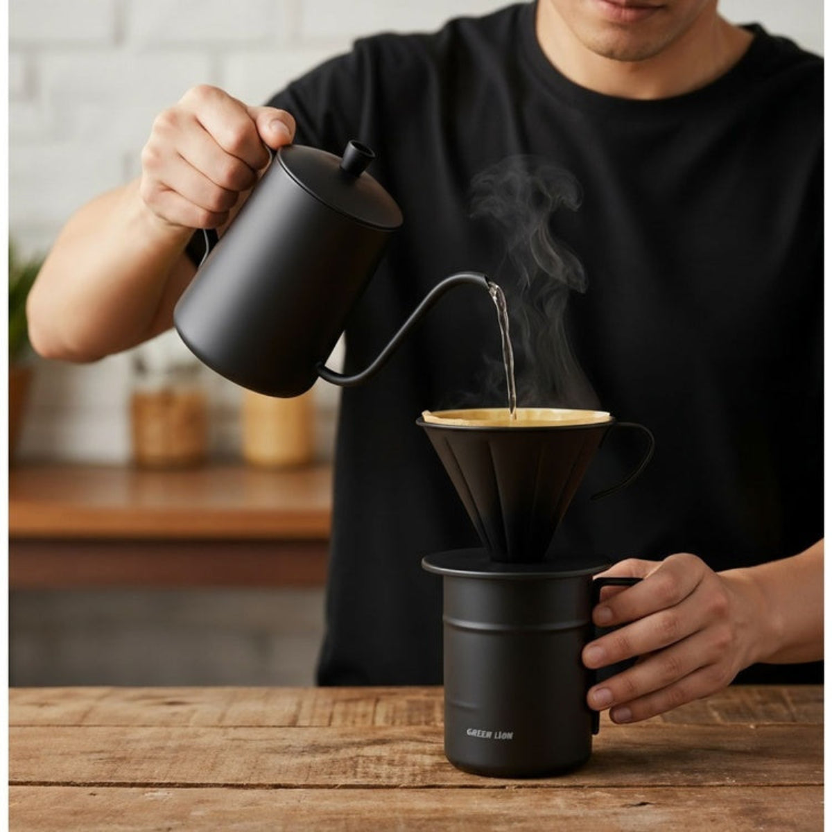 Green Lion V-60 Pro Coffee Maker Set, 7-in-1 Pour Over Coffee Brewing Kit - G100