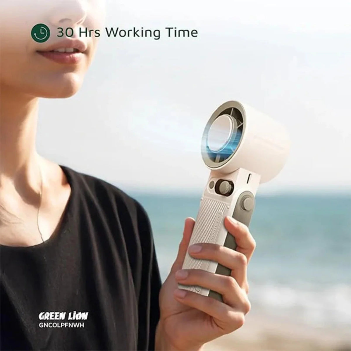 Green Lion Coolio Portable Fan, 10000RPM Rechargeable Handheld Cooling Fan - GB-236X