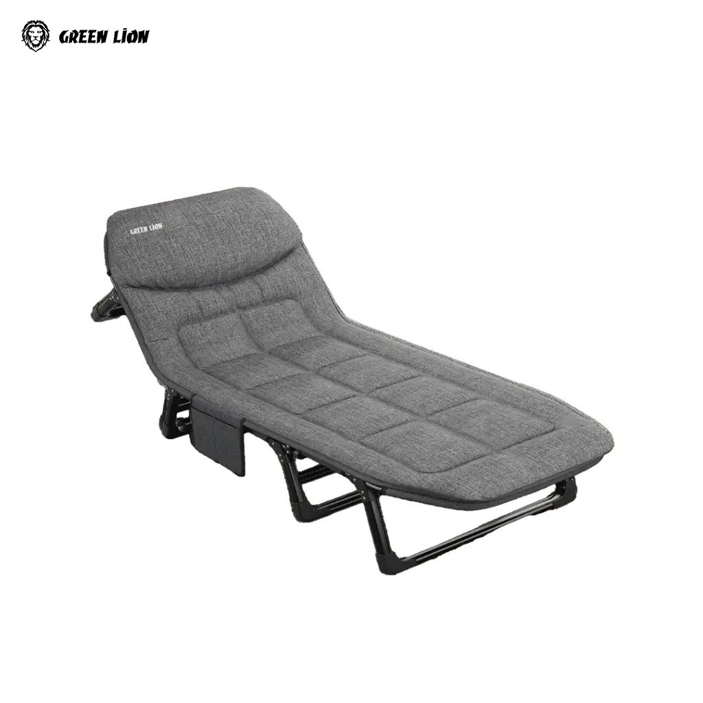 Green Lion Foldable Camping Bed on a white background