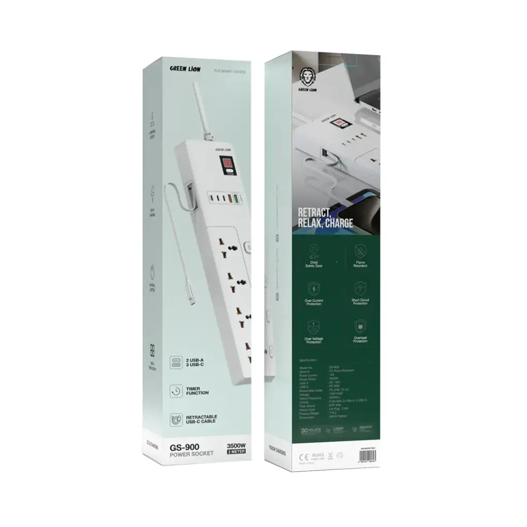 Pack of Green Lion Power Socket.
