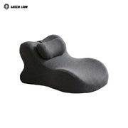 Green Lion Relief Wedge Pillow on a white background 