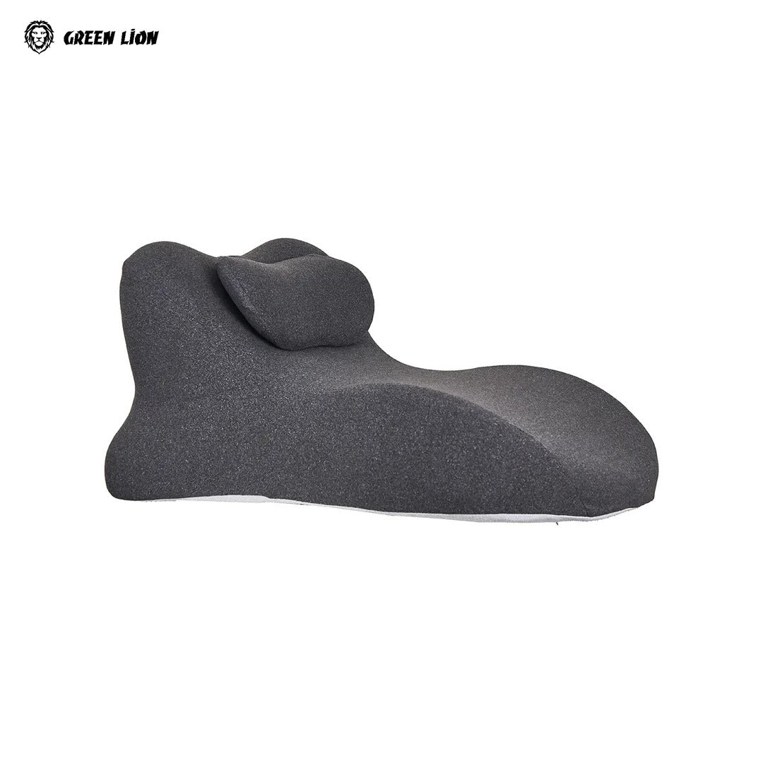 Green Lion Relief Wedge Pillow