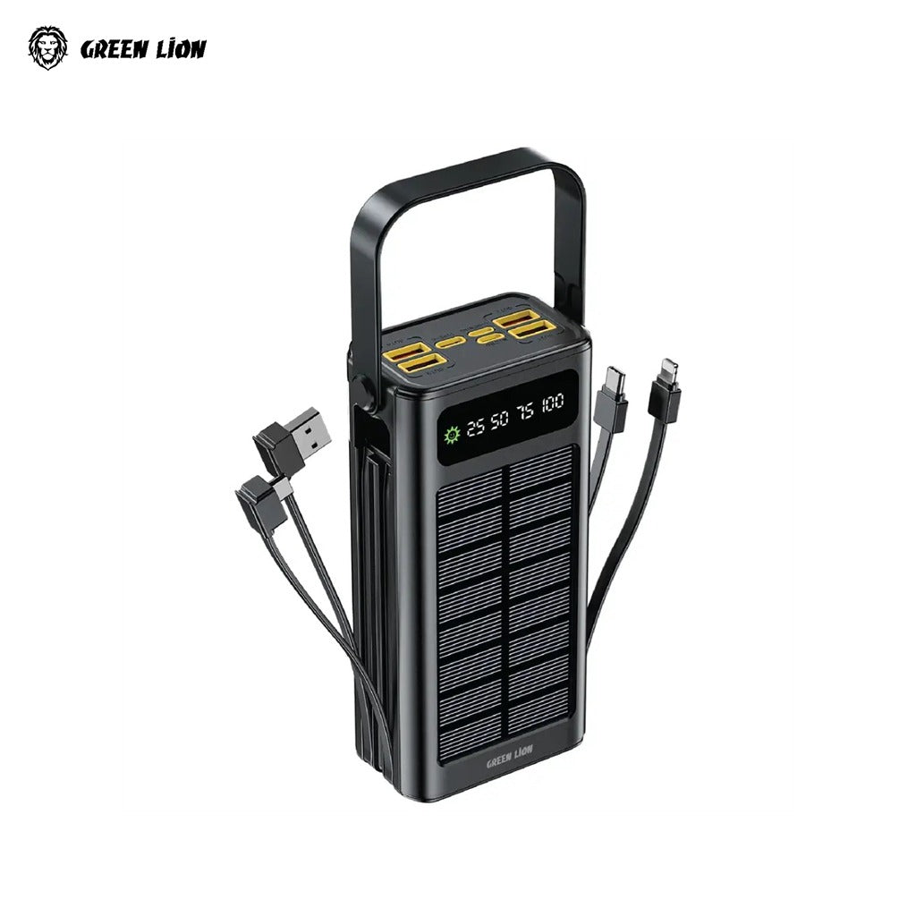 Green Lion Solar X 30000mAh Power Bank on the whitebackground