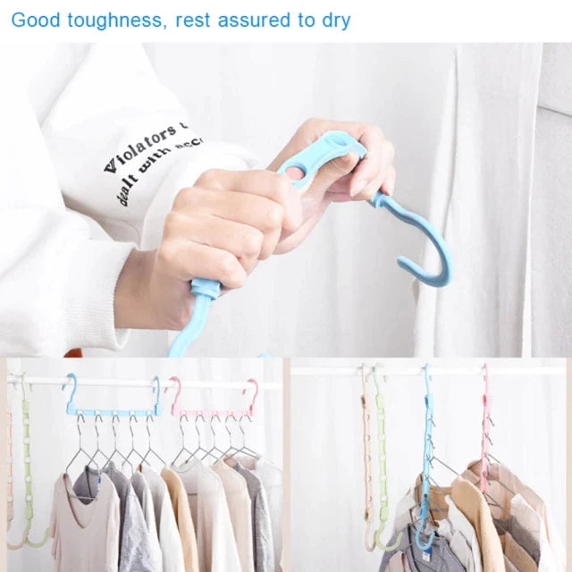 A Person showing the quality of Multifunctional Adjustable Hook Cloth Hanger 