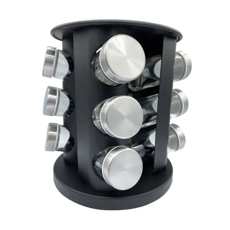 8/12 Spice Jars Carousel Stainless Steel Rotating Spice Rack 