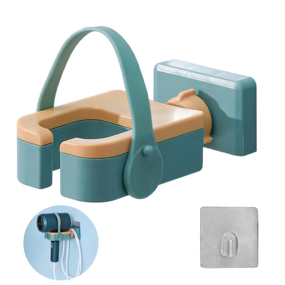  Wall Mount Hair Dryer Organizer in green color
