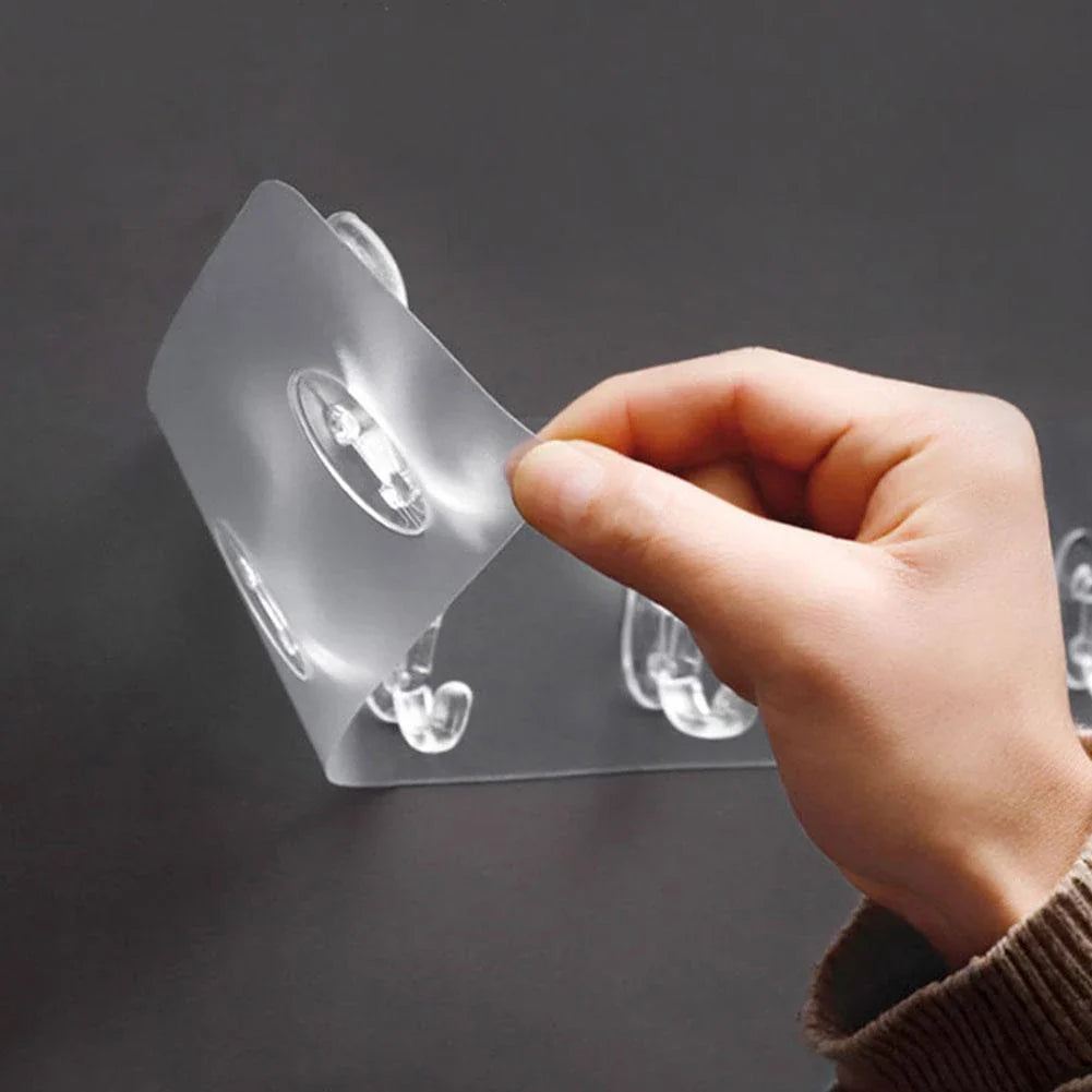 6 Hooks Wall Mount Transparent Hanger