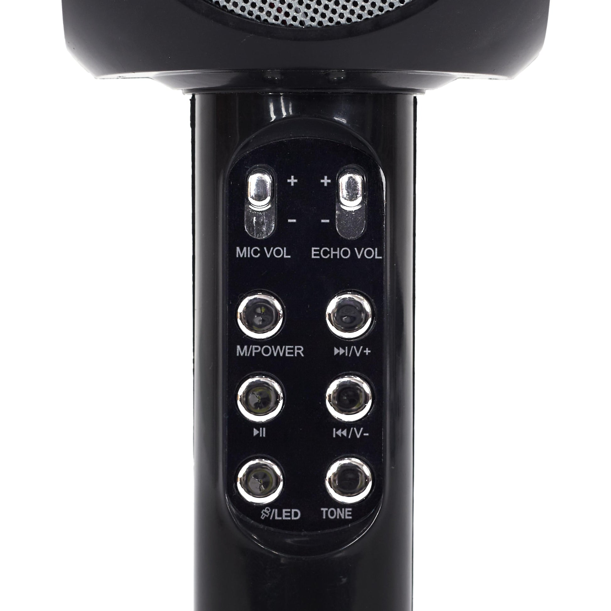 Button Details of Handheld Wireless Microphone.