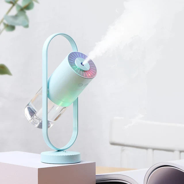 Ultrasonic Air Humidifier 360 Rotation Mist Spray Aroma Diffuser Color LED Projector Humidifier Lamp