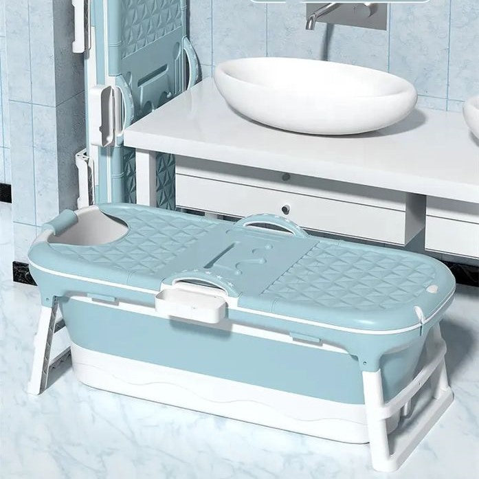 Unisex Portable Bathtub, Foldable SPA Bathtub for Home - Sky Blue Color