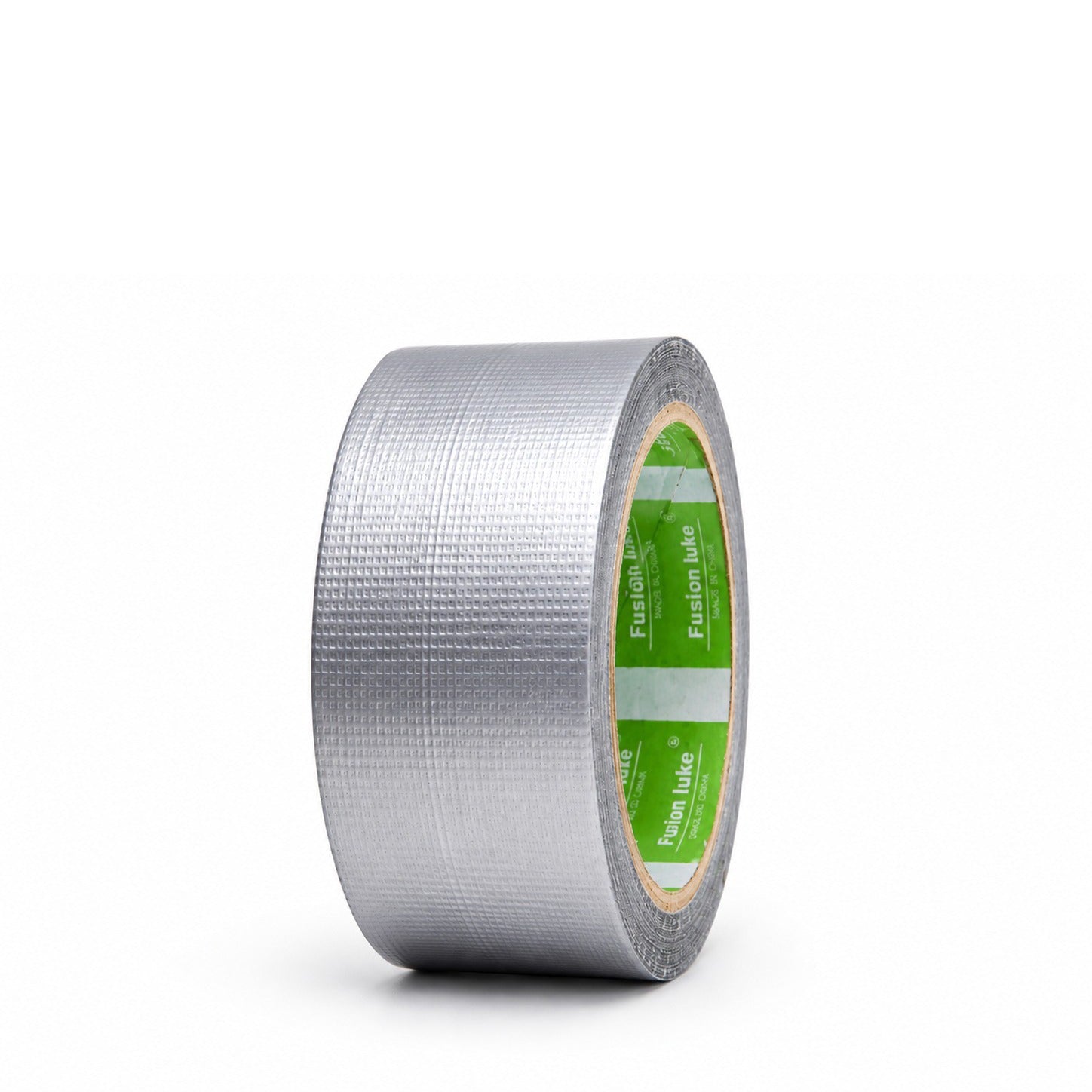 Heavy Duty Silver Duct Tape with a green label on a white background