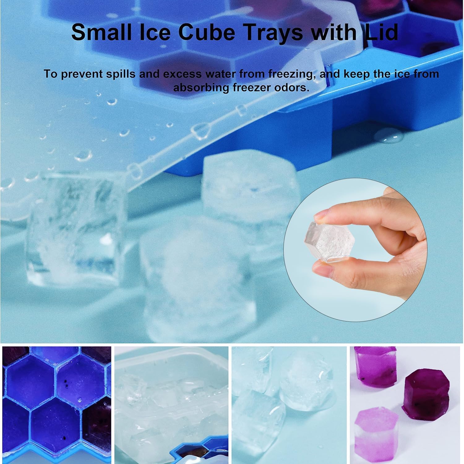 Design Details of Honeycomb Silicone Ice Cube Tray.