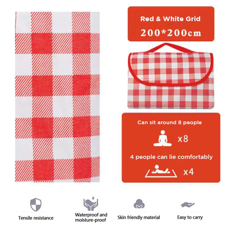 Portable Picnic Mat Basket Foldable Hiking Outdoor Pocket Beach Mat Camping Equipment