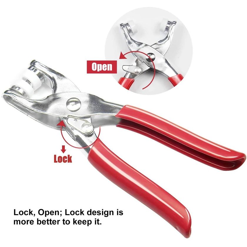 One Press Quick Button Fitter Plier, Stainless Steel Thickened Snap Button Fixer