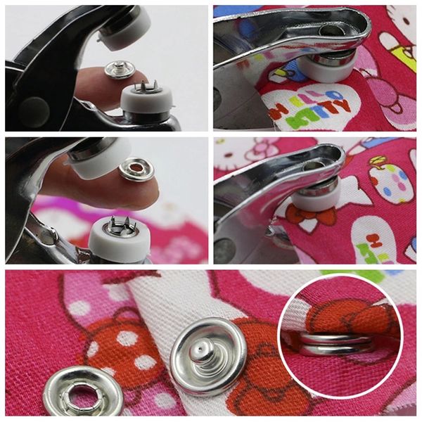 One Press Quick Button Fitter Plier, Stainless Steel Thickened Snap Button Fixer