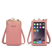 Women's Crossbody Shoulder Wallet Bag in Light pink color