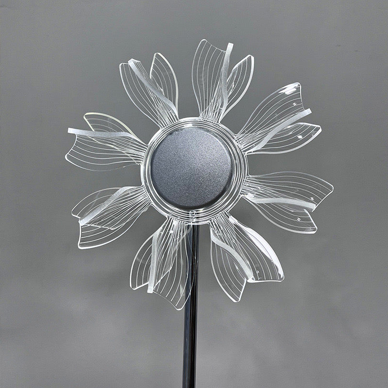 Sunflower Windmill LED Room Decor Lamp, 3 Colors Touch Control Lampshade Light for Bedside Table
