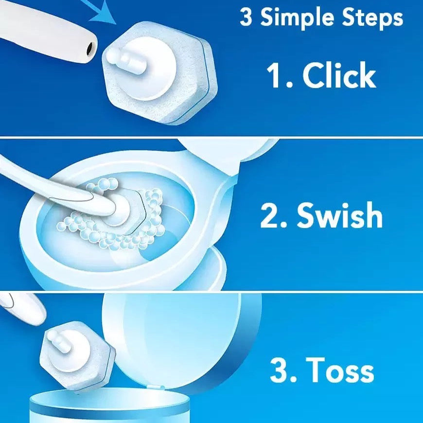 Disposable Head Toilet Cleaning Brush with Long Handle