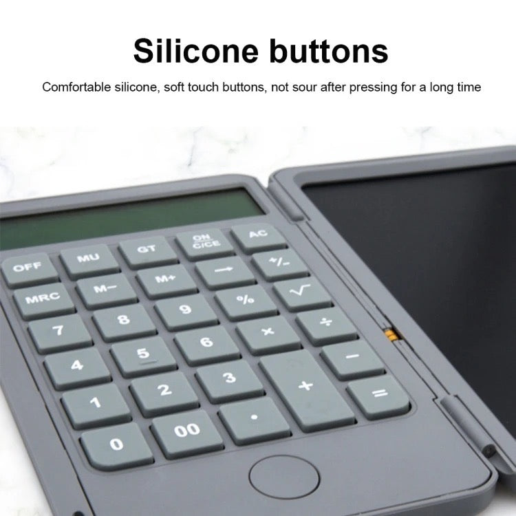 6 inches Handwriting Notepad Calculator, 12 Digits LCD Display with Stylus Pen, Erase Button, Lock Function, Gift for Kids