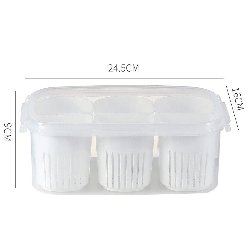 6-Grids Useful Refrigerator Food Fresh-keeping Storage Box - Size