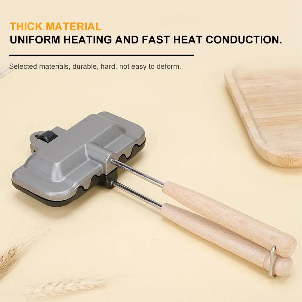 Double-Sided Breakfast Sandwich Maker - Non-Stick Frying Pan for Toasted Sandwiches, Pancakes, Omelets.