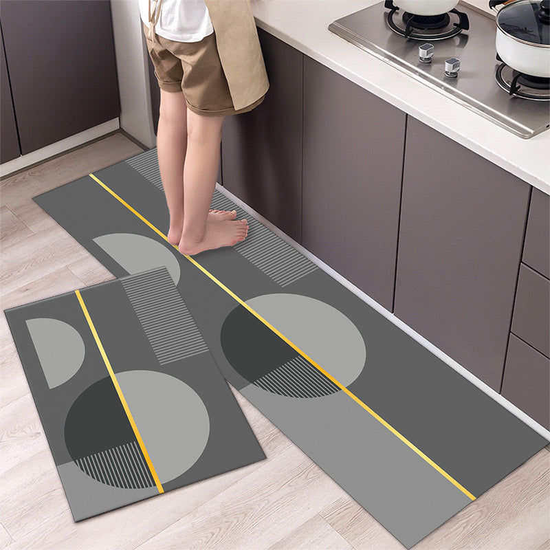 2 Pcs/Set Kitchen Floor Mat, Anti-Slip Super Absorbent Quick Dry Floor Mat