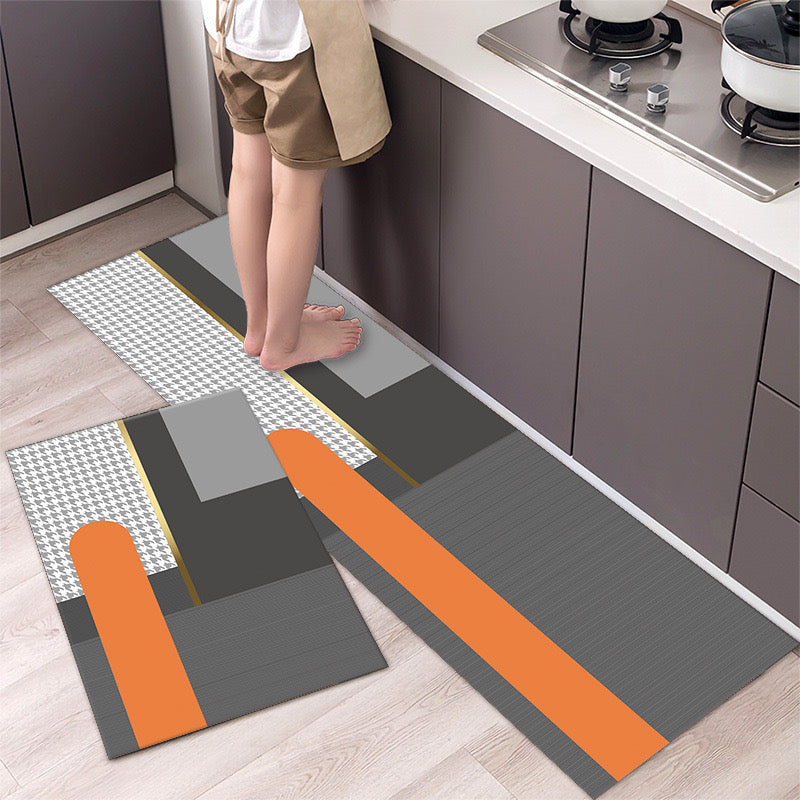 2 Pcs/Set Kitchen Floor Mat, Anti-Slip Super Absorbent Quick Dry Floor Mat