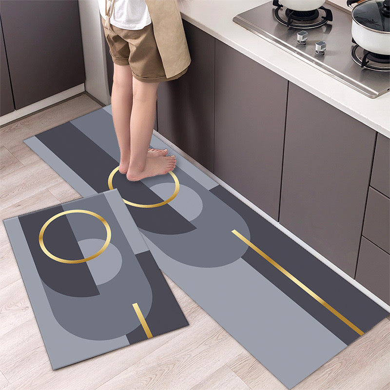 2 Pcs/Set Kitchen Floor Mat, Anti-Slip Super Absorbent Quick Dry Floor Mat