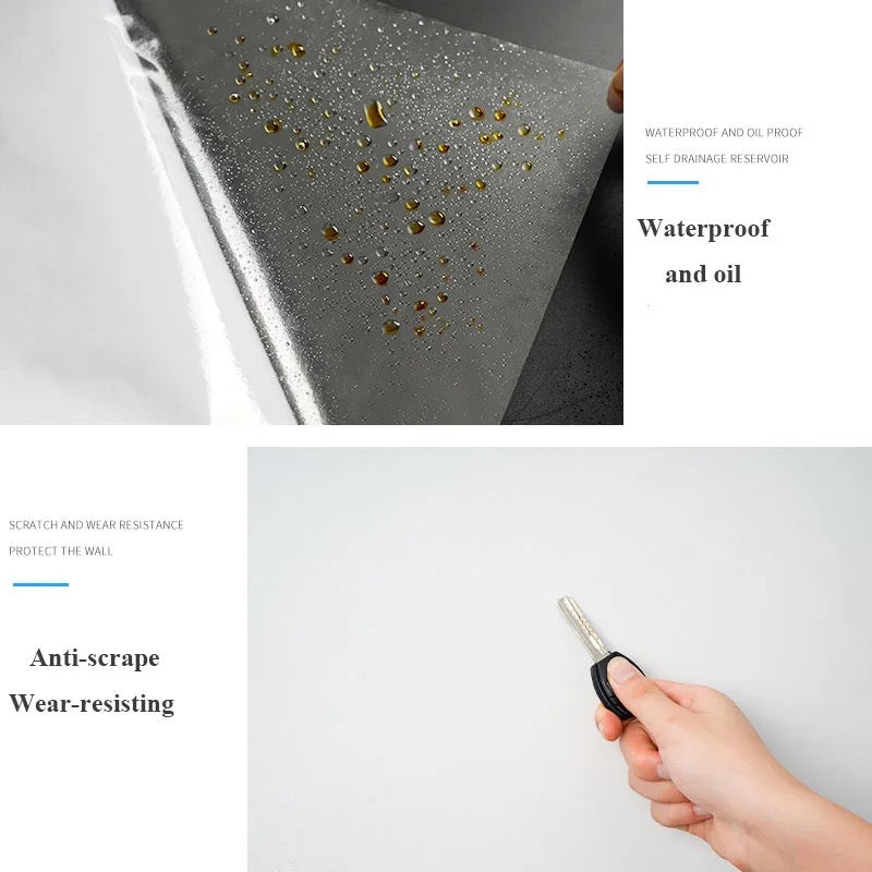 Transparent Kitchen Oil Proof Self Adhesive Wallpaper, Clear Glossy Film Covering