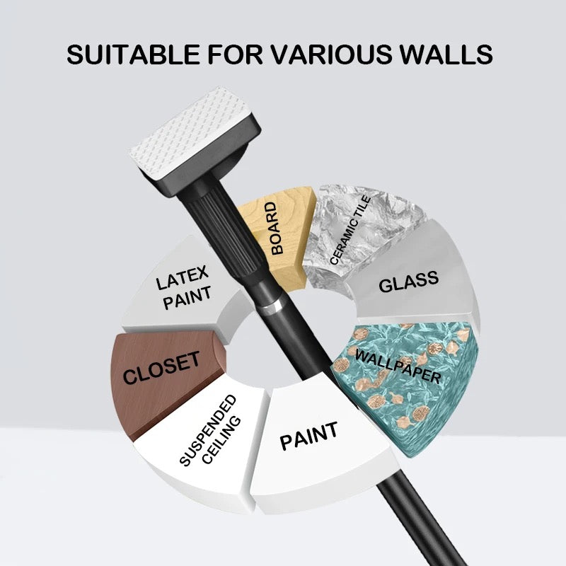 Image mentioning Extendable Tension Rod suitable for various walls 