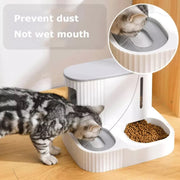 A cat drinking water from Automatic Pet Feeder & Water Dispenser