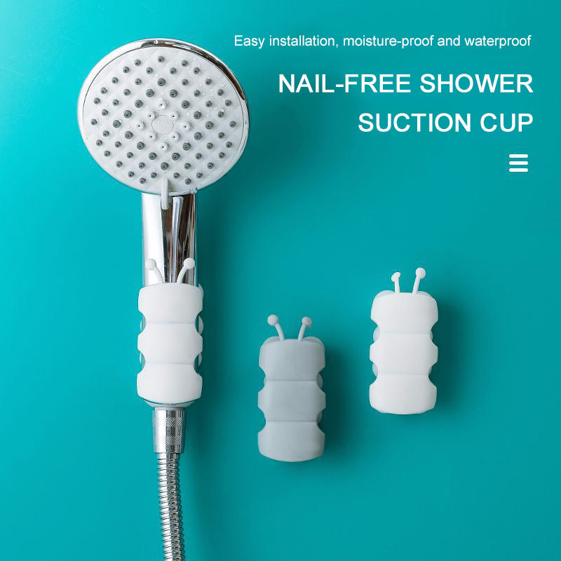 Silicone Suction Cup Wall Mount No Drilling Shower Head Holder with different features
