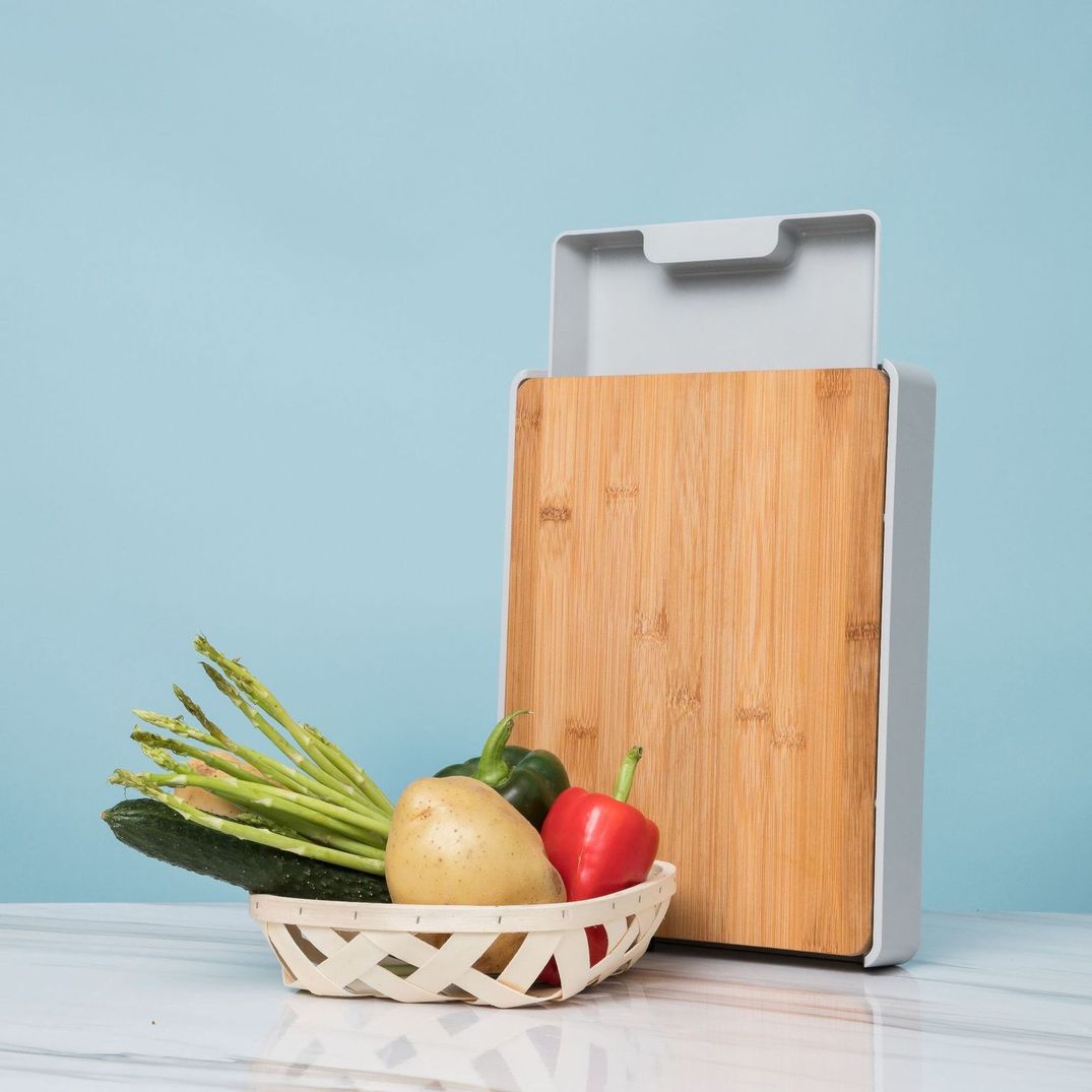 Multifunctional Bamboo Cutting Board Drawer Type Chopping Board Kitchen Tool