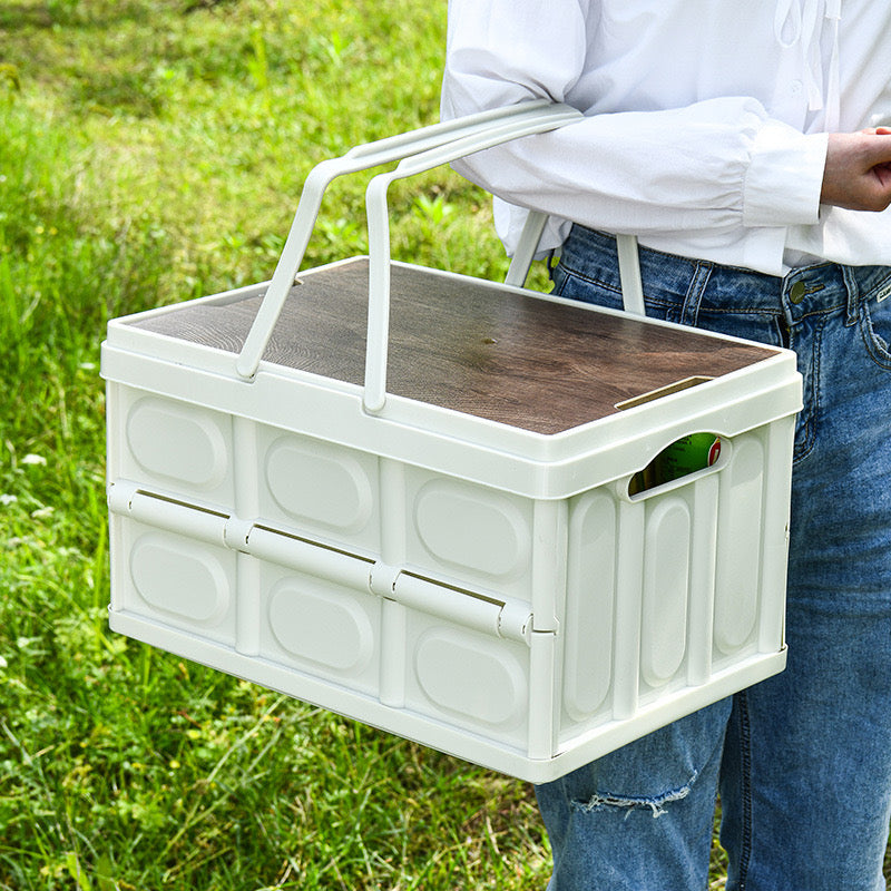 Foldable Large Capacity Outdoor Storage Box, for Car Trunk Picnic Camping Outdoor