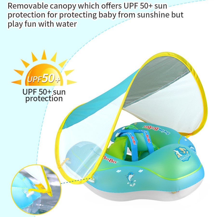 Inflatable Baby Swimming Float with Canopy