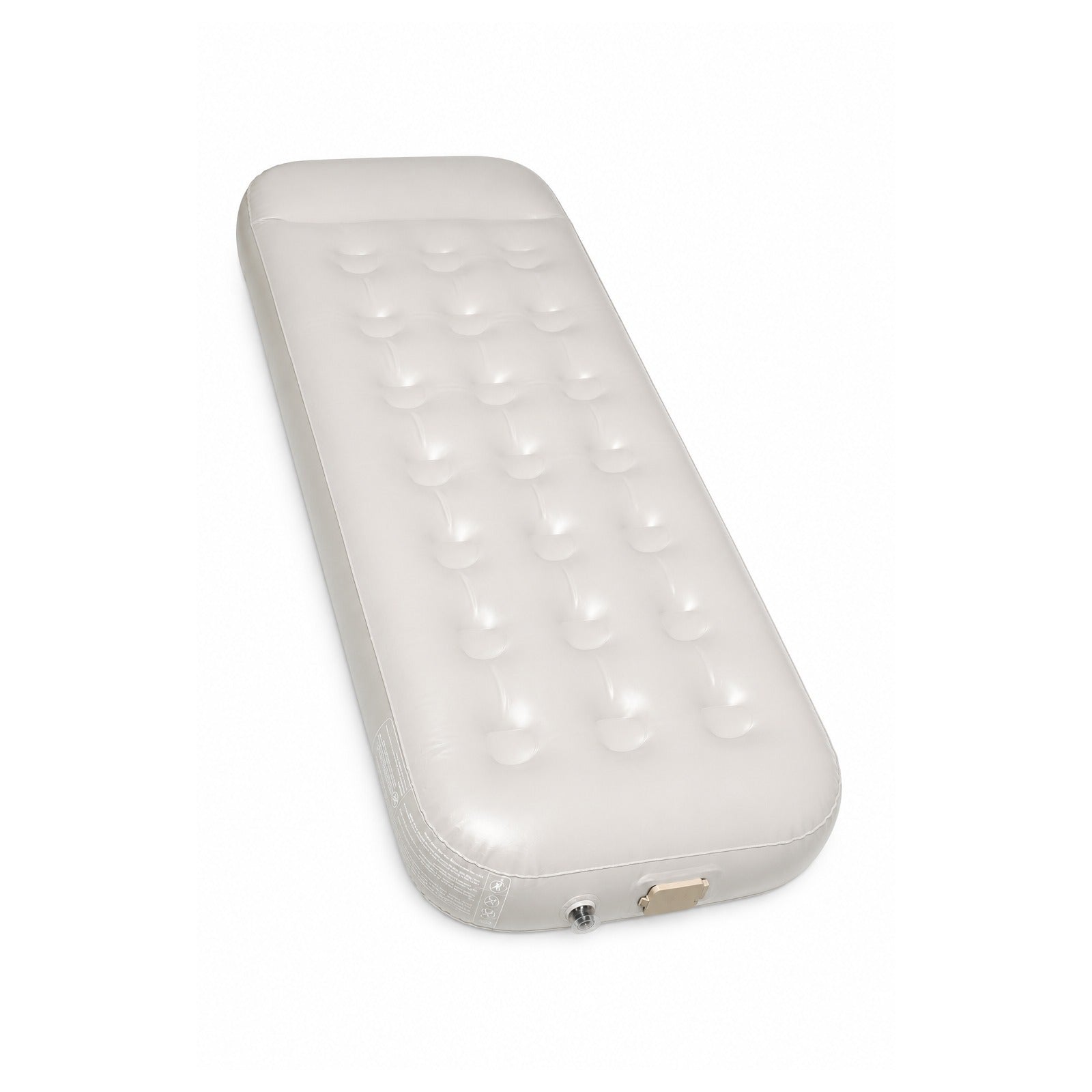 Inflatable Air Mattress in White on a White Background