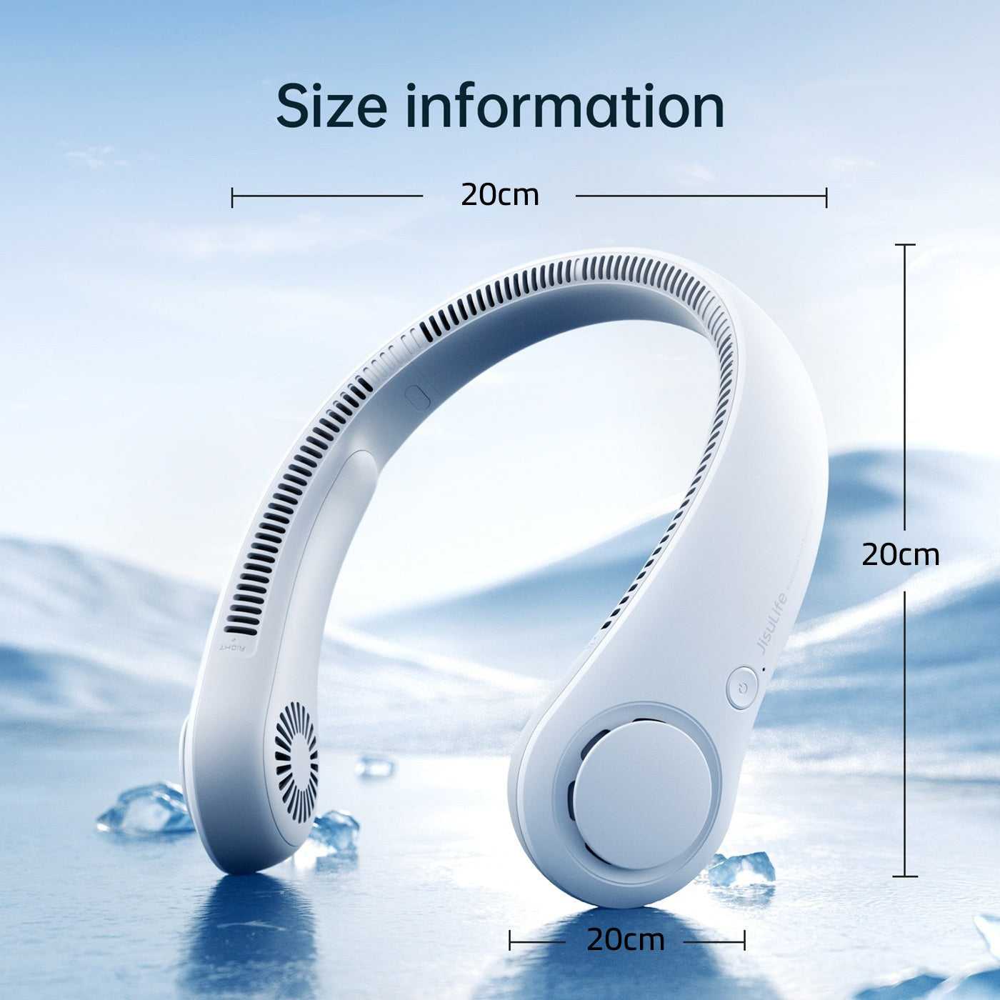 Size Of Jisulife Neck Fan.